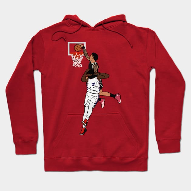 John Collins Dunk on Embiid Hoodie by rattraptees